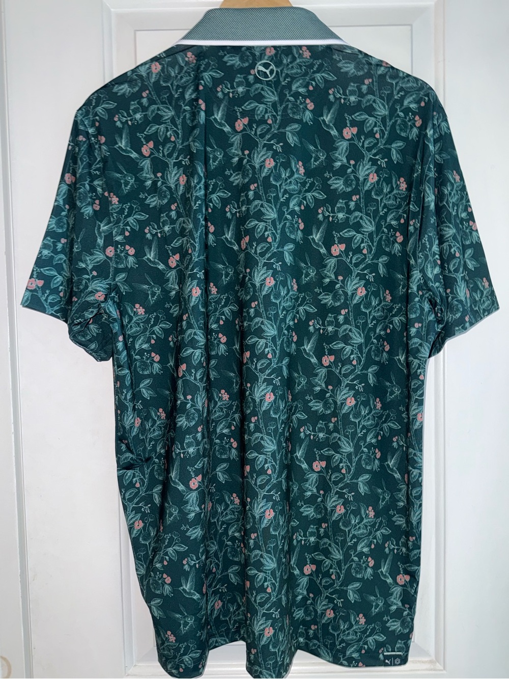 NWT Puma Golf MATTR Hummingbird Performance Polo Shirt in “Green Terrain” - Picture 4 of 9